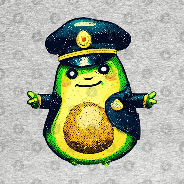 Retro avocado policeman by TomFrontierArt